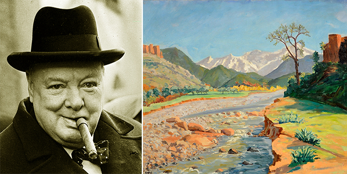 000p-Sir Winston Churchill, Valley of the Ourika and Atlas Mountains, 1948..jpg