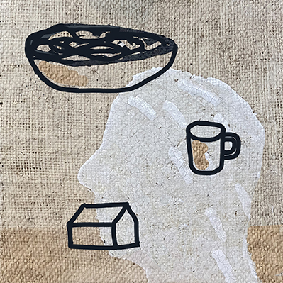 1 From the Happy World, 2021, 3 x 3in., Mixed Media on Canvas.jpg