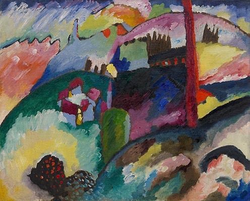 Wassily Kandinsky, 1910, Landscape with Factory Chimney.jpg