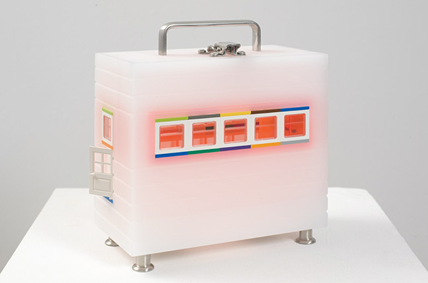 Diner Lunchbox I, 2007, LEGO, Plexiglas & stainless steel, H8 x W8 x D4.5 inches.jpg