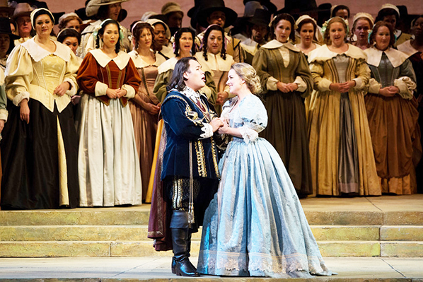 Javier Camarena as Arturo and Diana Damrau as Elvira in Bellini's I Puritani. Photo Marty Sohl-Metropolitan Opera.jpg