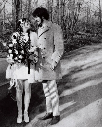 Robbie Robertson and his wife Dominique on their wedding day in 1968..jpg