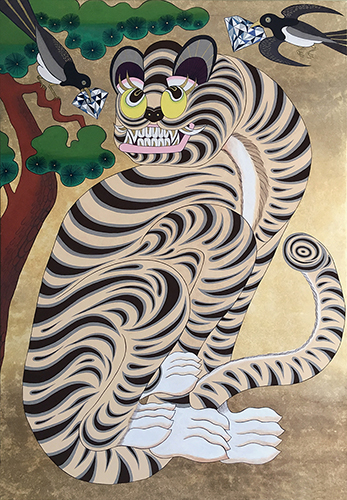 Koeran tiger with diamonds.JPG