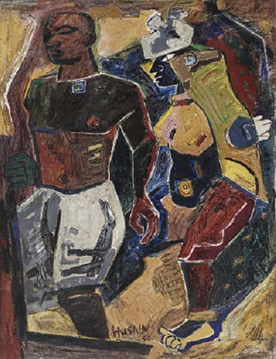 MF Husain_Peasant Couple.jpg