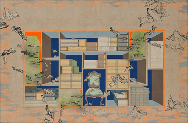 [SM]Seongmin+Ahn,Voyage+Into+Hyper-Dimension_01,2020,ink,wash,pigment+on+mulberry+paper,+48x72in.jpg