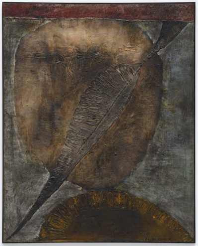 Work C, 1962. By Ha Chong-Hyun. Oil and collage on canvas. Ha Chong-Hyun Art Center. Photo by Sangtae Kim.jpg