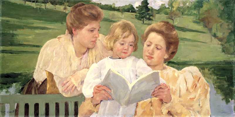 MARY CASSATTFAMILY GROUP READING, 1898.jpg