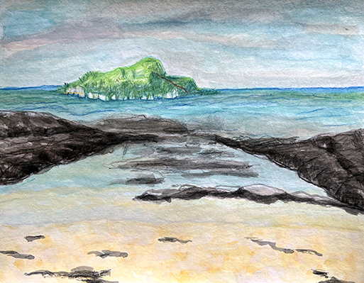haeundae, 2024, gouache on paper, 9 x 12 in.jpg