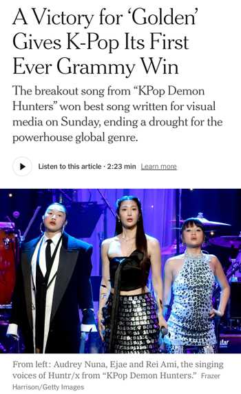 A Victory for ‘Golden’ Gives K-Pop Its First Ever Grammy Win.jpeg